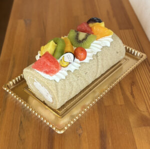 バナナロールケーキデコレーション